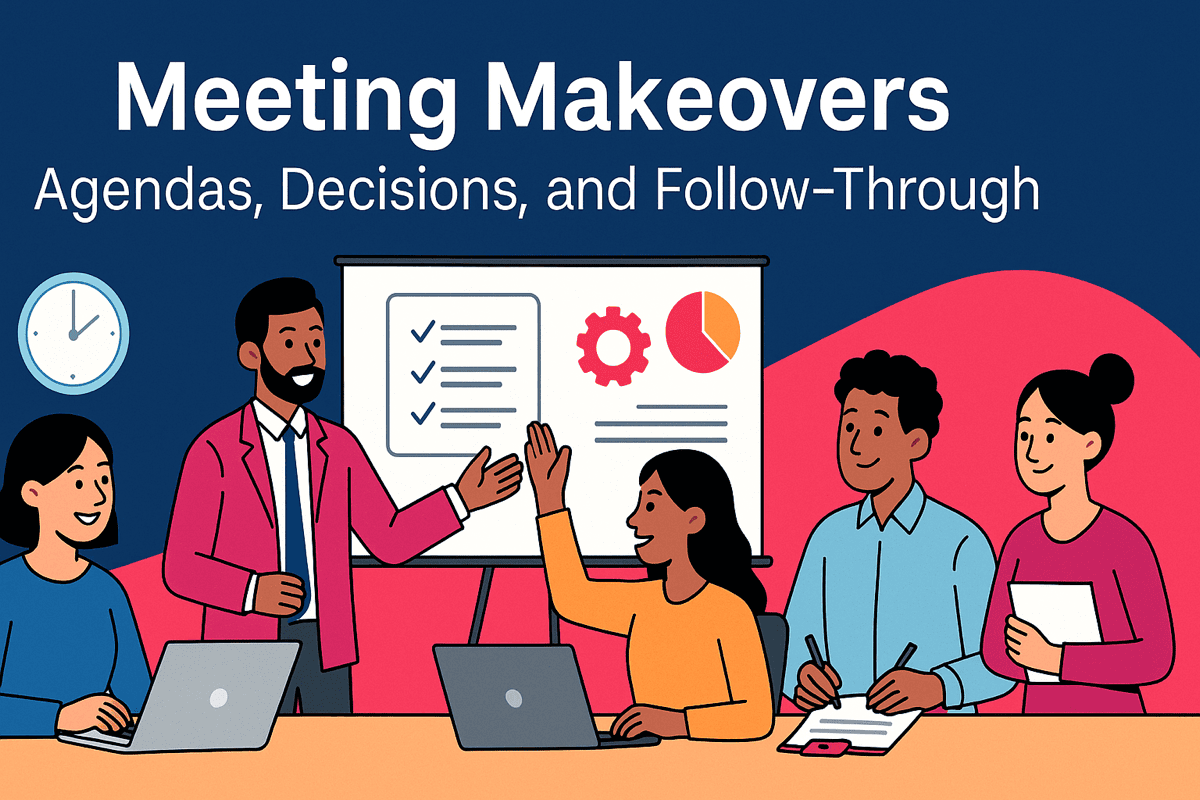 MEETING MAKEOVERS: AGENDAS, DECISIONS, AND FOLLOW-THROUGH